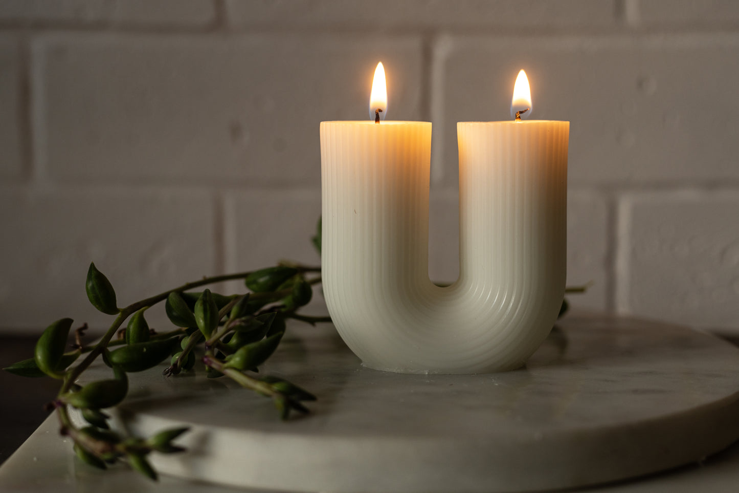U - Shaped candle